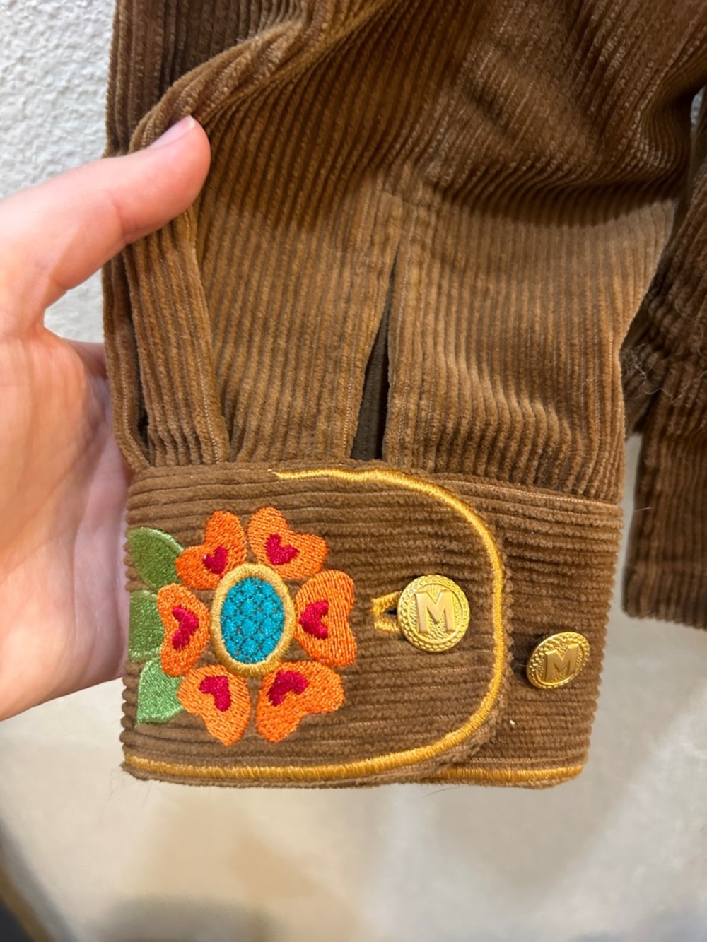 Vintage Bob Macke Embroidered Corduroy Chore Jacket Size Large - Picture 4 of 14